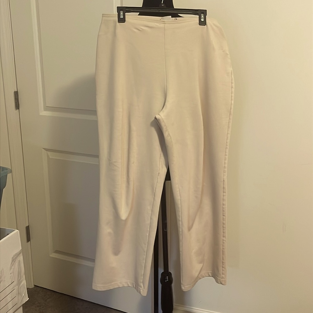 Fiorlini International Pull On Cream Pants Size XL